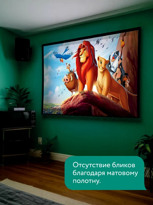 Экран для проектора 120" 16 9 (266х150 см), полотно, 266x150 см, фото 4