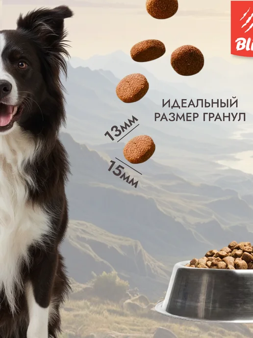 Сухой корм BLITZ для собак, взрослые, утка, ягненок, 1,5 кг, фото 3
