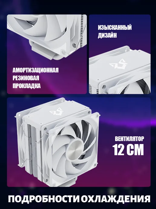 Electronic Fox Охлаждение процессора FOX-Q7000B-HHW-SR7, вариант, фото 2