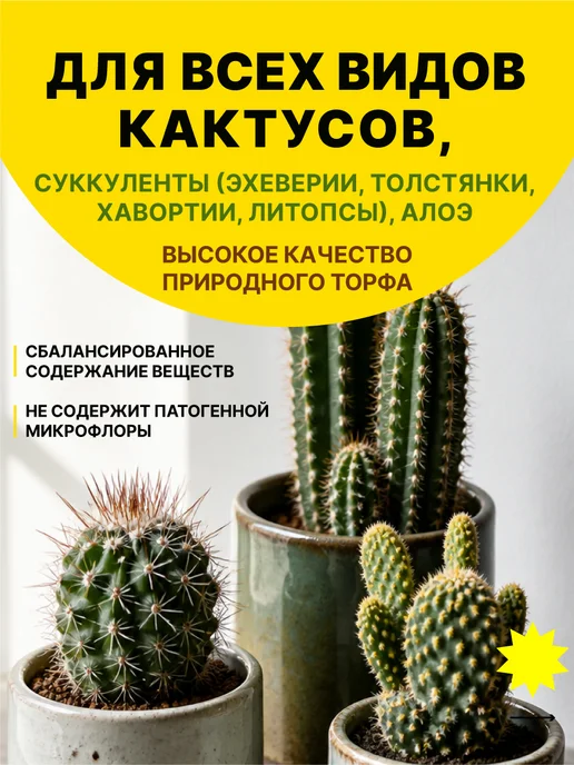 ФАБРИКА ГРУНТОВ Грунт для кактусов, фикусов и суккулентов, Алоэ 5 л, 5 л, фото 2