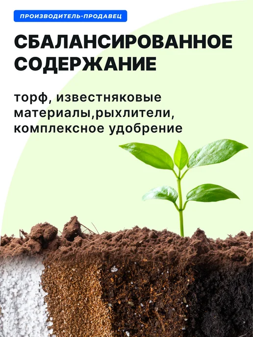 ФАБРИКА ГРУНТОВ Грунт для рассады, универсальный и питательный 10 л, 10 л, фото 3