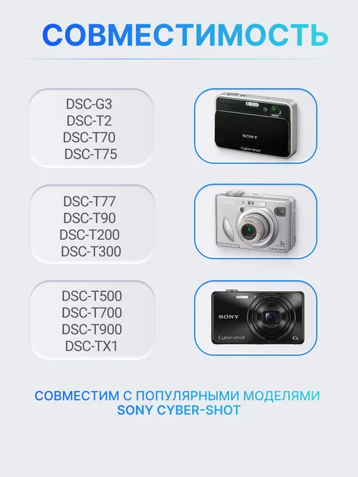 SONY Аккумулятор NP-BD1 NP-FD1 для фотокамер Cyber-shot 1000 mAh, 1000 мАч, фото 4