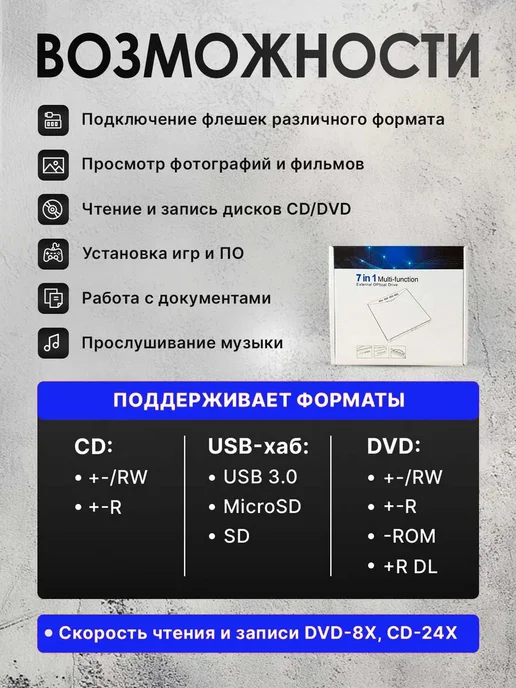 Внешний привод дисковод для ноутбука, вариант, фото 5