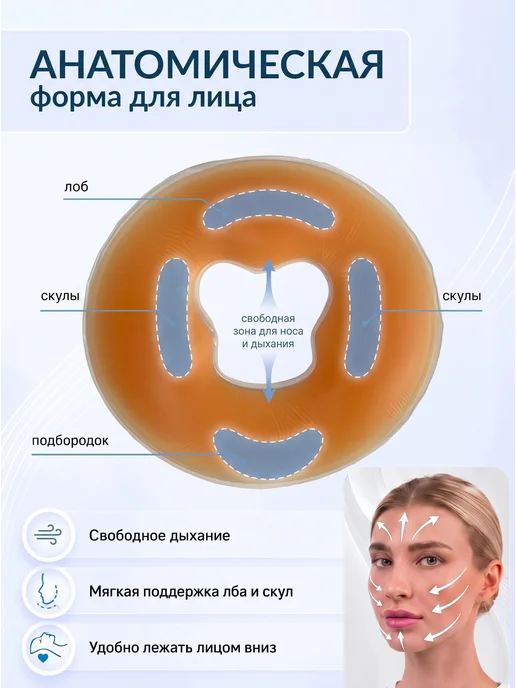 Best Silicone Силиконовая подушка для массажного стола под лицо, вариант, фото 2