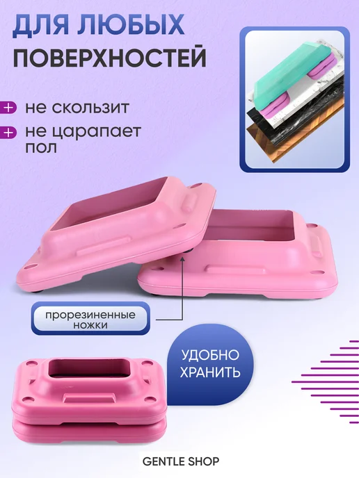 Степ платформа для фитнеса и похудения 3 уровня, серый, фото 5