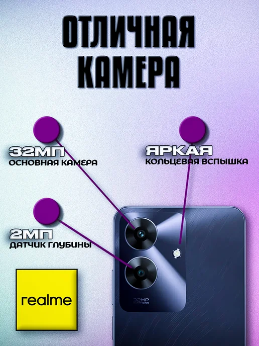 Смартфон realme Note 60 4/128 ГБ, черный, фото 8