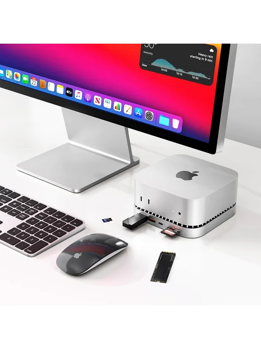 Док-станция Mac mini M4 USB Док-станция для Mac Mini M4 Hub, белый, фото 4