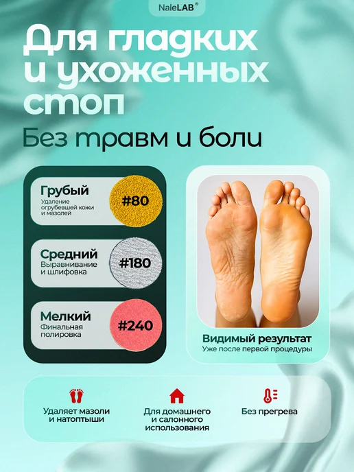 NaleLab Cмарт диск набор для педикюра 20 мм, вариант, фото 2