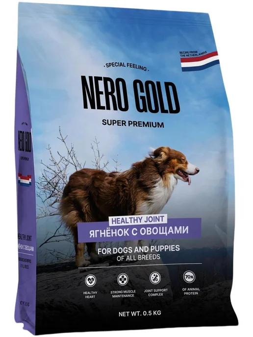 Сухой корм NERO GOLD Healthy Joint для собак, ягненок, 0,5 кг