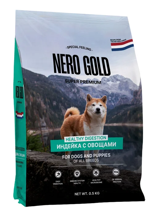 Сухой корм NERO GOLD Healthy Digestion для собак, индейка, 0,5 кг, фото 6