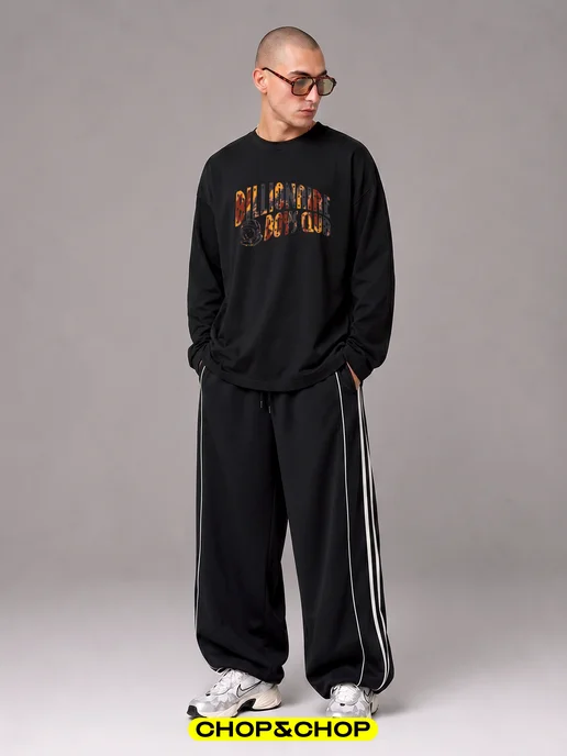 CHOP&CHOP Лонгслив Billionaire Boys Club pinterest оверсайз y2k, черный, фото 5