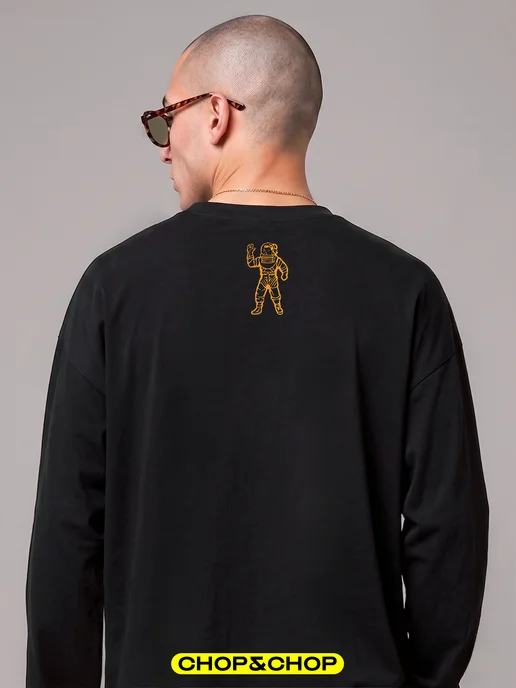 CHOP&CHOP Лонгслив Billionaire Boys Club pinterest оверсайз y2k, черный, фото 7