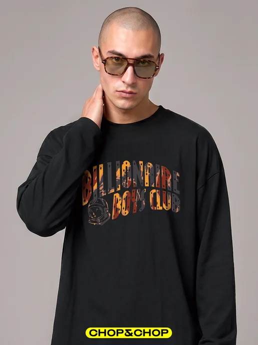 CHOP&CHOP Лонгслив Billionaire Boys Club pinterest оверсайз y2k, черный, фото 8