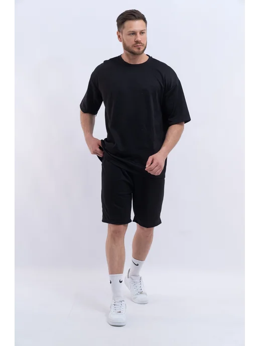 LVT FASHION Костюм футболка шорты летний, черный