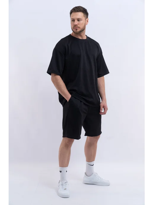 LVT FASHION Костюм футболка шорты летний, черный, фото 2