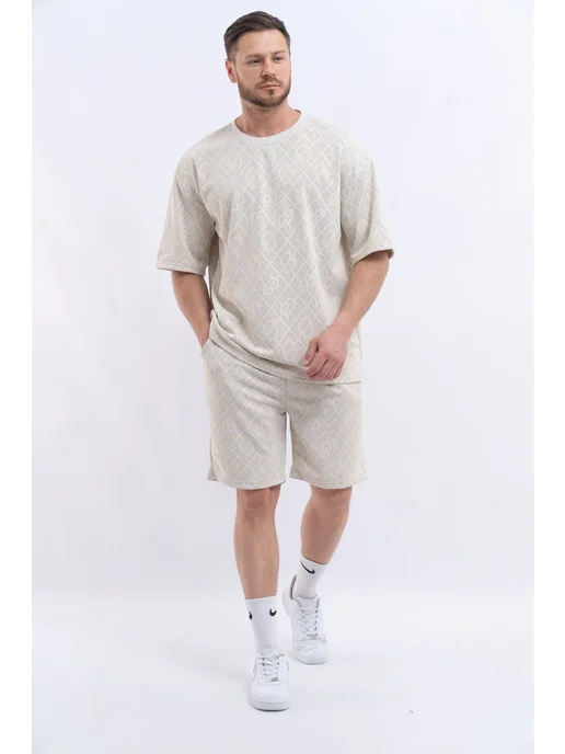 LVT FASHION Костюм футболка шорты летний, белый, фото 2
