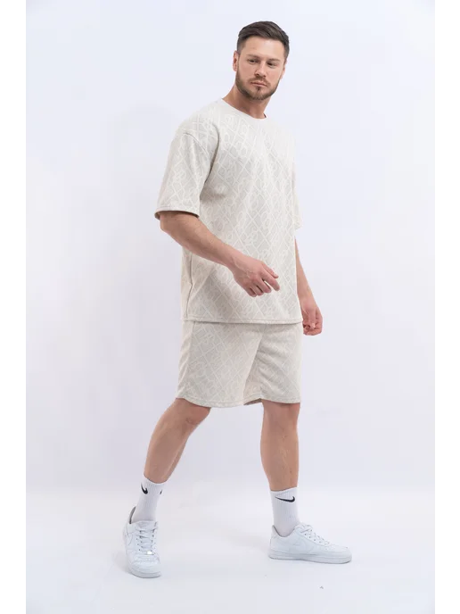 LVT FASHION Костюм футболка шорты летний, белый, фото 3