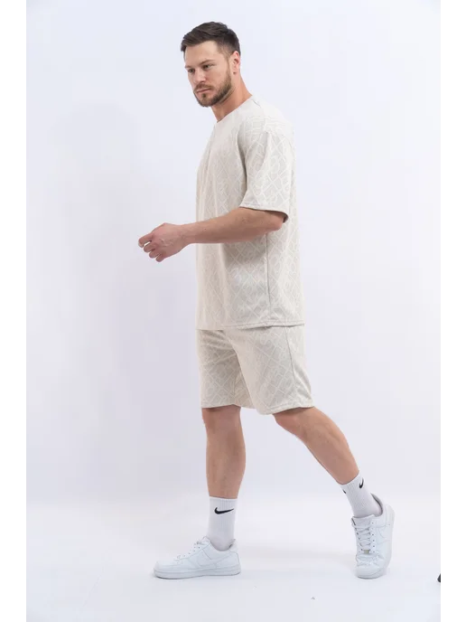 LVT FASHION Костюм футболка шорты летний, белый, фото 4