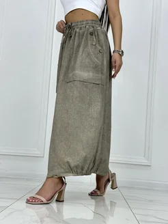 Юбка летняя льняная 401508260 купить за 1 941 ₽ в интернет‑магазине Wildberries