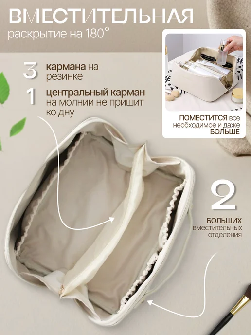 Косметичка дорожная, белый, фото 2