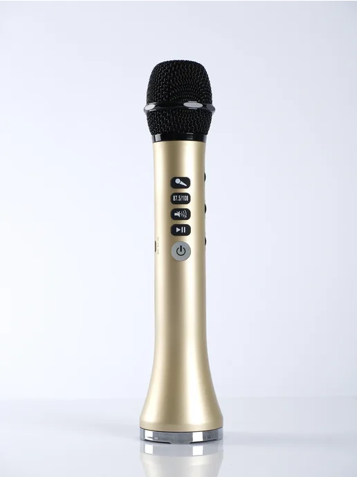 Lewinner L-698 Беспроводной караоке микрофон для пения с блютуз, желтый, фото 7