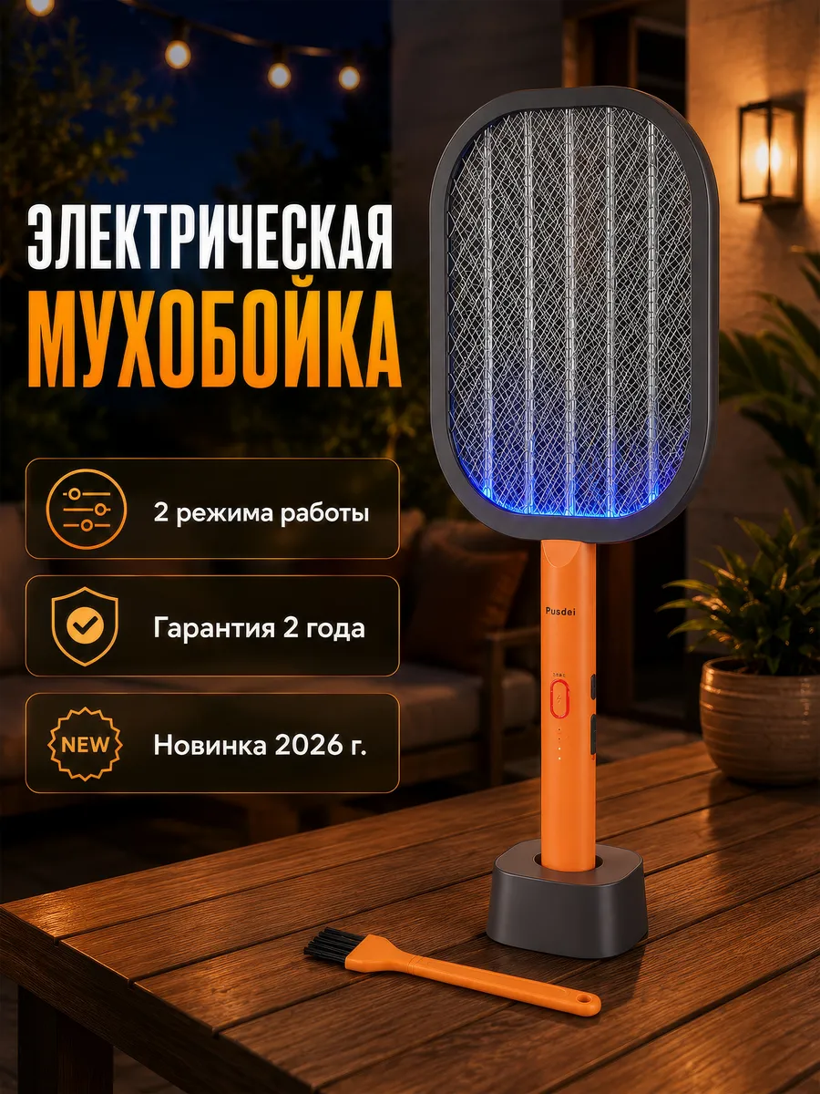Мухобойка электрическая защита от комаров и мух