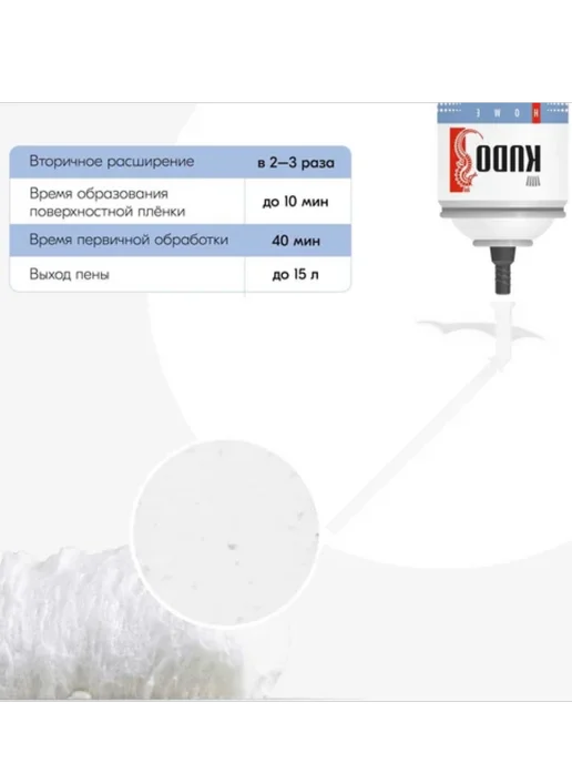 KUDO Пена монтажная бытовая всесезонная Кудо HOME 15+, 520 мл, фото 3
