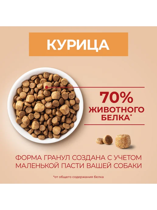 Сухой корм PURINA ONE для собак, взрослые, мелкие, курица, 1,5 кг, фото 5