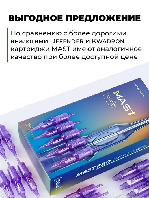 MAST PRO ОРИГИНАЛ Набор картриджей для тату машинки иглы 9RS 11RS 13RM 15RM, вариант, фото 4