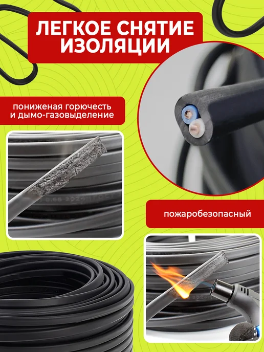 КОНКОРД Кабель силовой 3x2,5 ВВГ-Пнг(А)-LS медный ГОСТ 100 м, 2x1.5, 100 м, фото 4