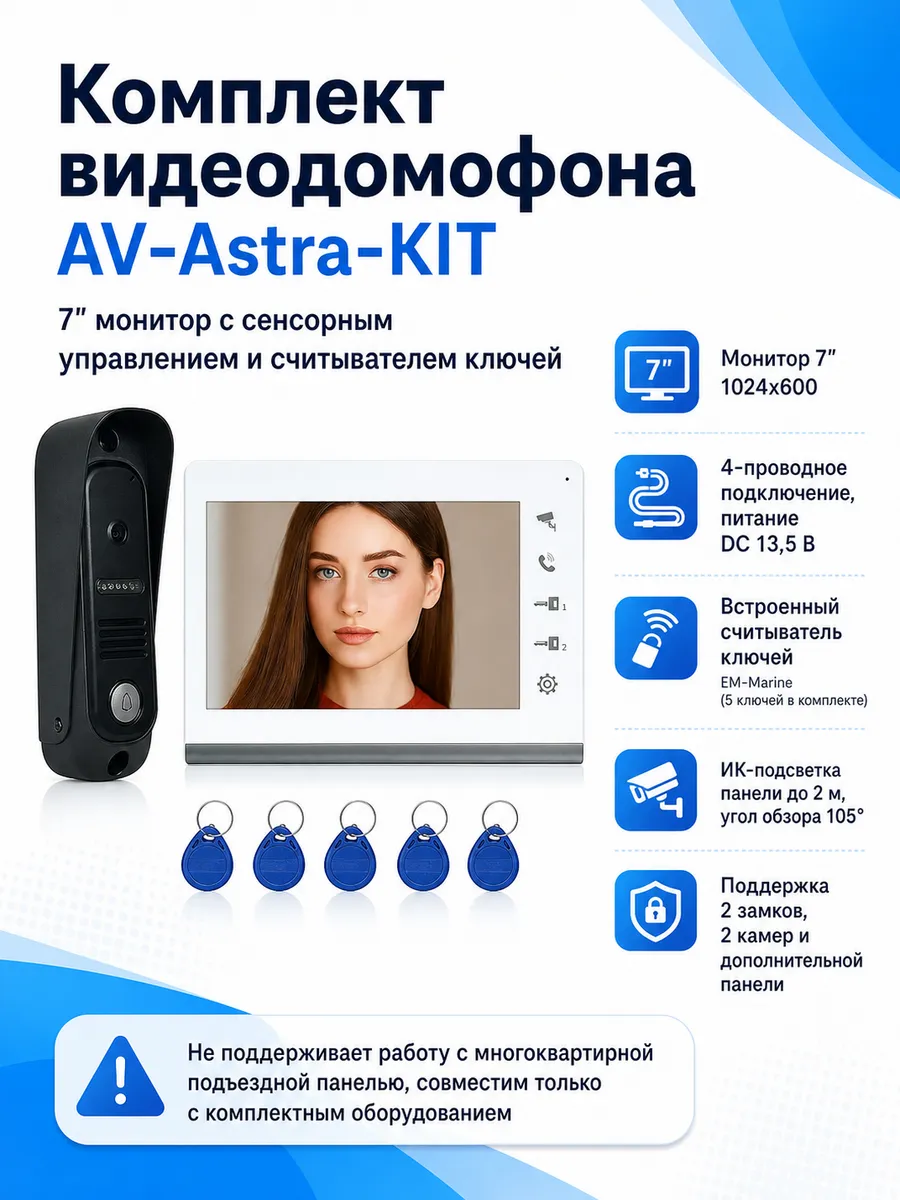 Комплект видеодомофона - AV-Astra-KIT