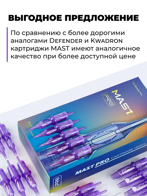 MAST PRO ОРИГИНАЛ Набор картриджей для тату машинки иглы 3RL 5RL 7RL 9RL, вариант, фото 6