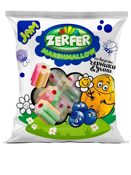 ZERFER Маршмеллоу со вкусом черники и дыни, черный, фото 3