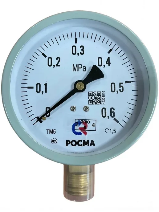 РОСМА Манометр давления ТМ-510Р М2 до 6кгс см2 G1 2, черный, фото 3