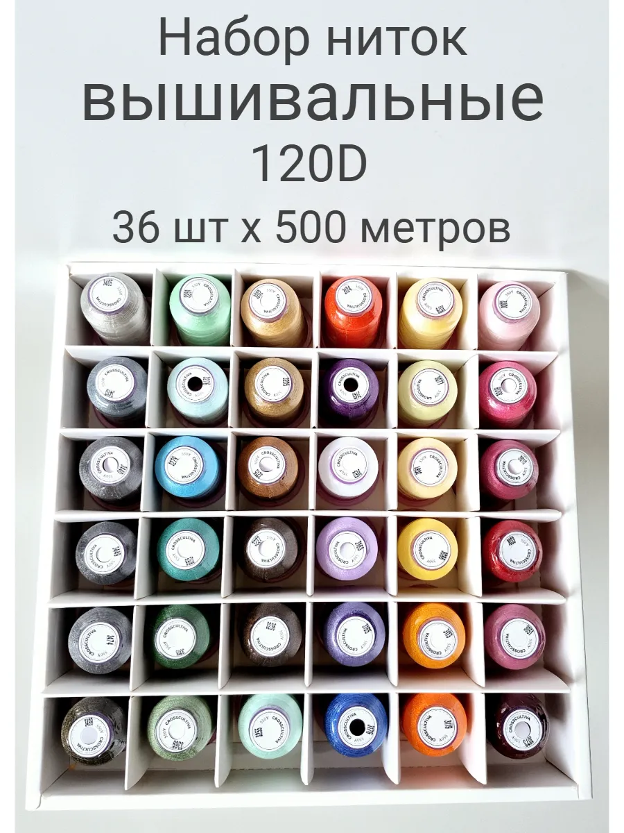 Нитки вышивальные набор 120D