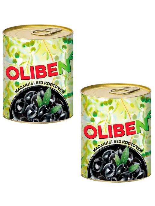 Oliben Маслины без кости в рассоле, 290мл, 290 мл, 2 шт