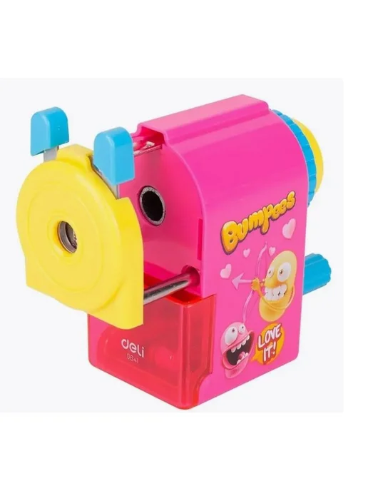 DELI Точилка механическая Bumpees пластик розовый, розовый, фото 3