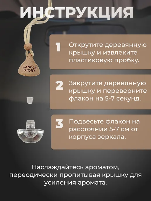 Candle Story Автопарфюм в машину Капучино, белый, фото 3