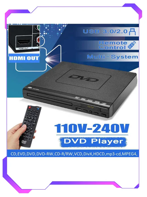 HD-видеоплеер Домашний DVD-плеер, HD-видеоплеер Домашний DVD-плеер, фото 3
