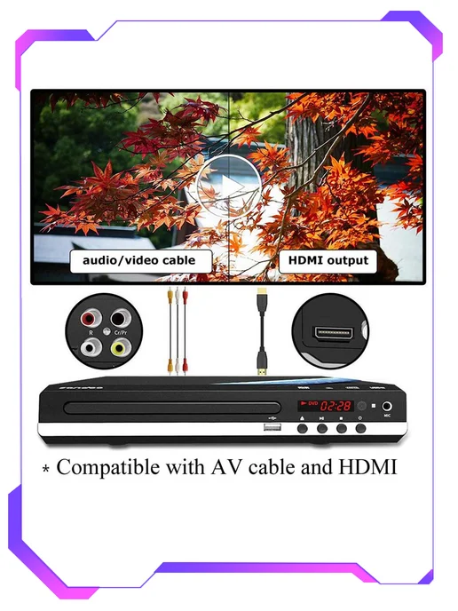 HD-видеоплеер Домашний DVD-плеер, Домашний DVD-плеер Цифровой мультимедийный, фото 6
