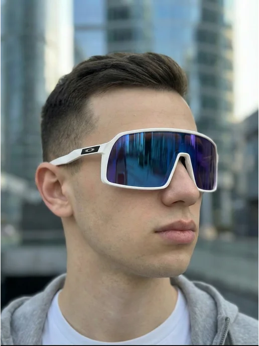 OAKLEY Очки солнцезащитные спортивные Sutro Prizm, синий, фото 4