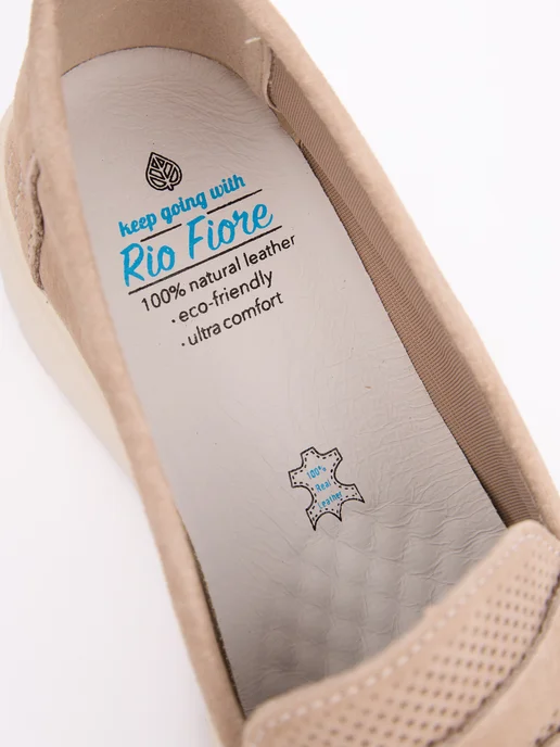 Rio Fiore Мокасины летние замшевые на высокой платформе, бежевый, фото 5