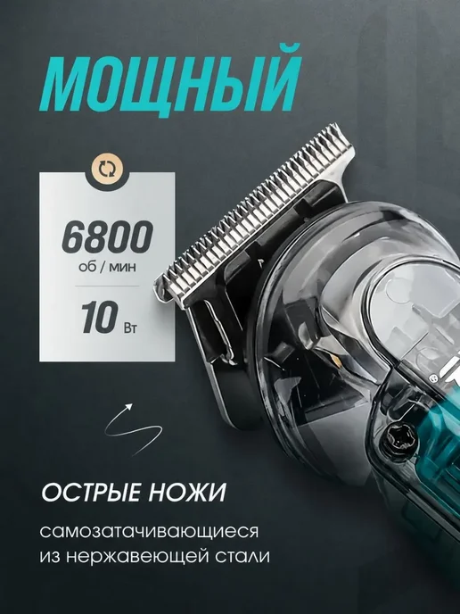 VGR Official Store Профессиональная машинка для стрижки, голубой, фото 3