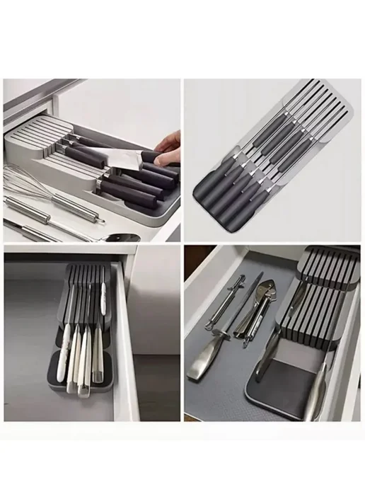 uniShophome Подставка для кухонных ножей, серый, фото 4
