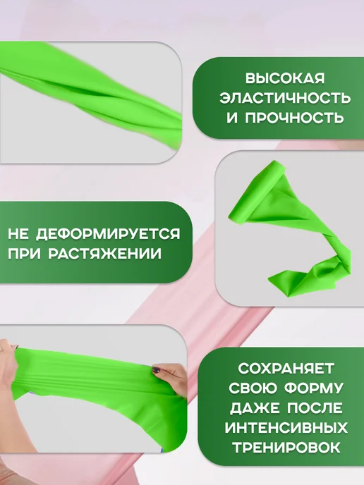 Эспандер ленточный, зеленый, фото 4