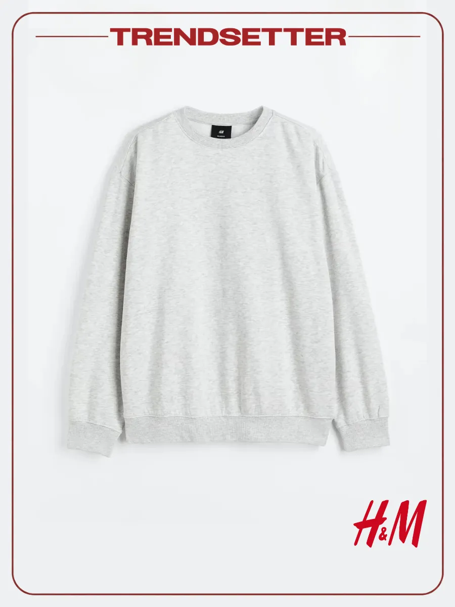 Свитшот оверсайз с начесом свободный джемпер