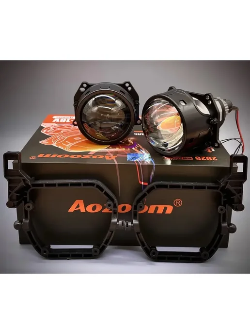 AoZoom Светодиодные линзы для BMW X3 F25 2014-2017 без AFS, 4 шт
