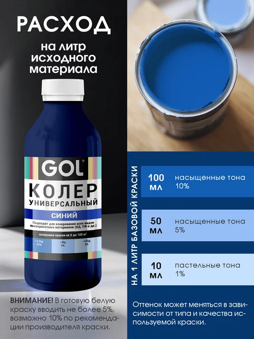 GOL Колер универсальный 450мл Фиолетовый, 450 мл, синий, фото 4