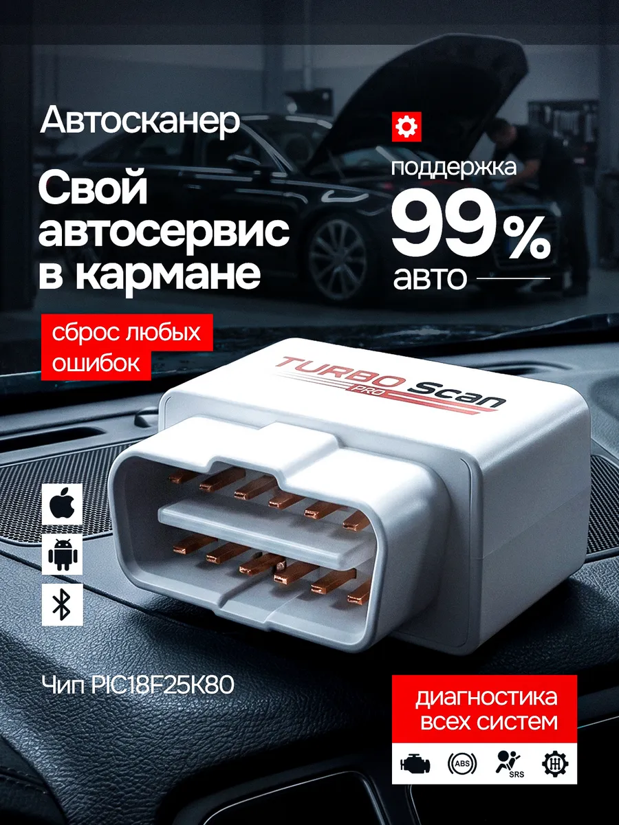 Автосканер для диагностики авто OBD2 ELM327 2 платы v1.5
