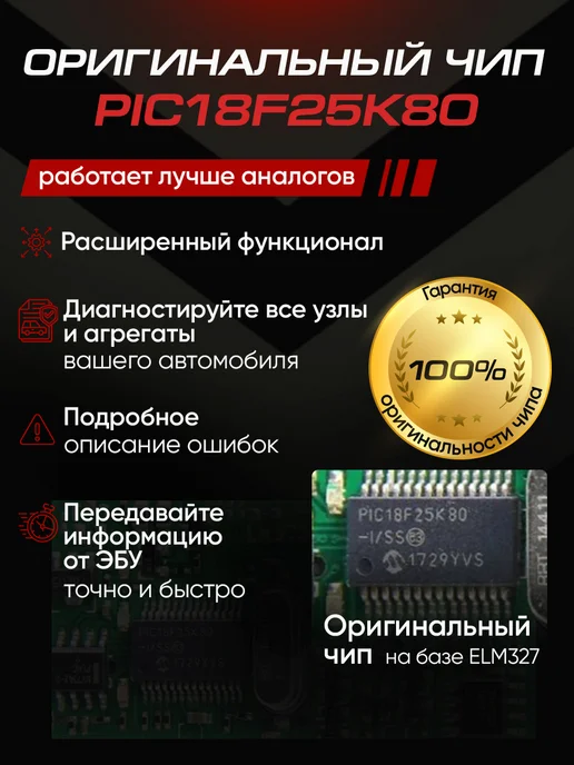 TURBO Scan PRO Автосканер для диагностики авто OBD2 ELM327 2 платы v1.5, белый, фото 3